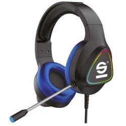 Auric+Micro SPARCO 3.5mm USB Negro/Azul(SPHEADPHONEPRO)
