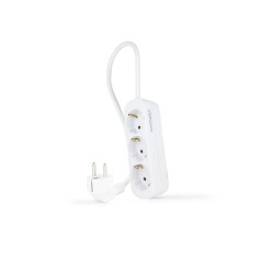 Regleta Nanocable 3xSchuko 1.4m Blanca (10.38.0003-NS)