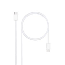 Nanocable USB-C/M-USB-C/M 60W 1m Blanco (10.01.6001-CO)