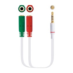 Nanocable Audio 3.5mm/M a 2x3.5mm/H 20cm (10.24.1201)