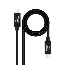 Nanocable USB-C 4.0 M/M 1m Negro (10.01.5001)