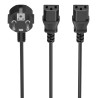 Cable CPU AISENS CEE7/M-2xC13/H 1.8m Negro (A132-0864)