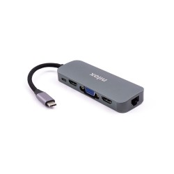 Docking NILOX USB-C a HDMI/VGA/RJ45/USB-C (NXDSUSBC03)