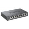 Switch D-Link 8p 10/100/1000 Metal Negro (DGS-108)