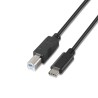 Cable AISENS USB-C/M a USB-B/M 1m Negro (A107-0053)