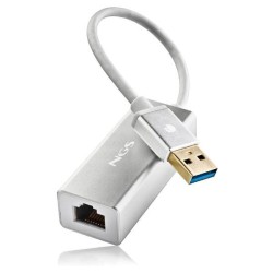 Adaptador NGS USB 3.0 a RJ45 GbE Plata (HACKER3.0)