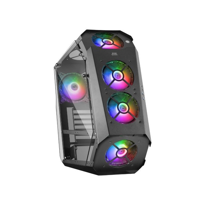 Caja Mars Gaming Premium ARGB ATX mATX Negra (MC51)