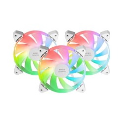 Ventilador Mars Gaming ARGB 12x12cm Blanc Kit 3 (MF3AW)
