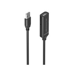 Cable AISENS USB/M a USB /H 5m Negro (A101-0914)