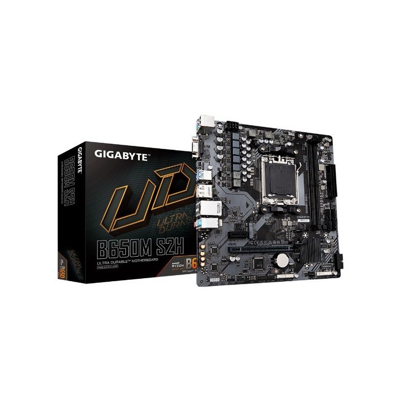 GIGABYTE B650M S2H: (AM5) 2DDR5 VGA HDMI DP RJ45 mATX