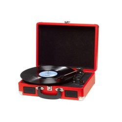 Tocadiscos DENVER USB con altavoz Rojo (VPL-120RED)