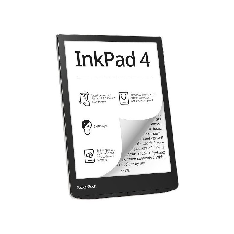eBook POCKETBOOK Inkpad 4 7.8in 32GB Plata (PB743G-U-WW)