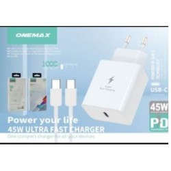 Cargador Red carga rápida tipo C 45 W 5V/9V/12V con cable
