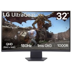 Monitor Gaming LG 32in VA QHD Curvo Negro (32GS60QC-B)