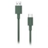 Cable NUBBEH Borelais USB-A/USB-C 1.5m Verde(NBCABLACG)