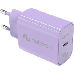 Cargador Pared NUBBEH 1USB-C 25W Lila (NBWALLCHCP25)
