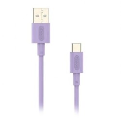 Cable NUBBEH Elisium USB-A/USB-C 1m Lila (NBTCABLACP1)