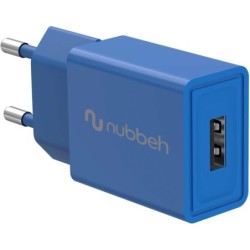 Cargador Pared NUBBEH 1USB-A 10W Azul (NBWALLCHUSBBL10)