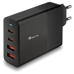 Cargador Pared NGS 1xUSB-C 1xUSB-A 45W Negro (BUD45W)