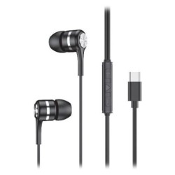 Auriculares CELLY USB-C Negros (EARPHONETYPECSP)