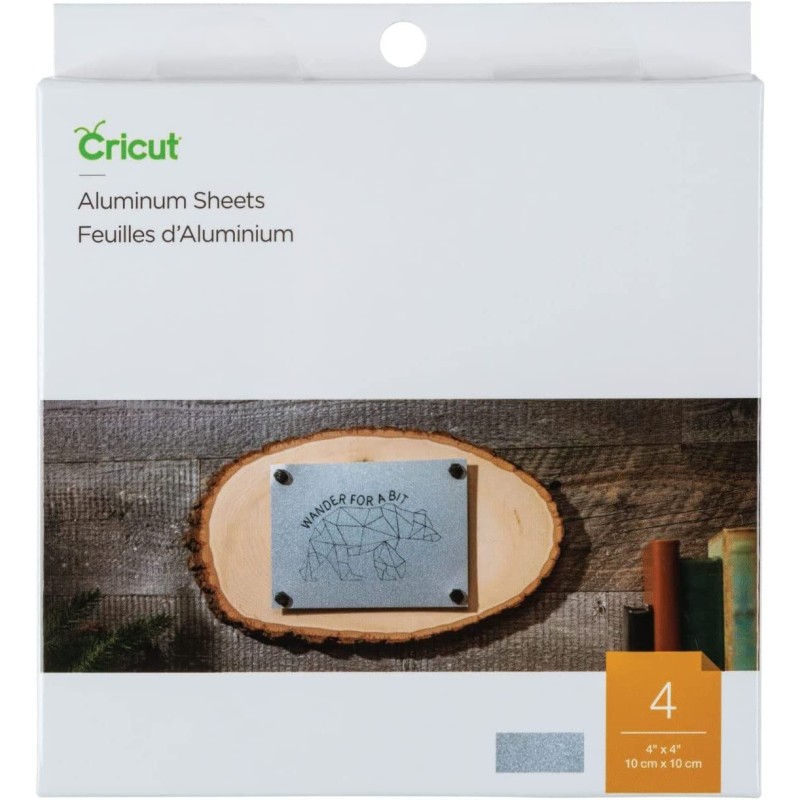 Hoja de Aluminio CRICUT 10x10cm 4U Gris (CRC-2007461)