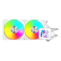 Ref. Líq. Mars Gaming ARGB 2x120mm Blanca(MLVISION240W)