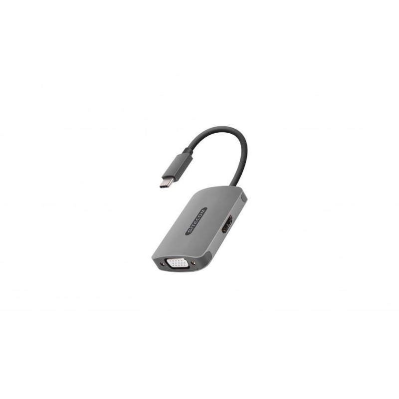Adaptador Sitecom USB-C 3.0 a HDMI/VGA Gris (CN-373)