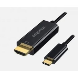 Adaptador Approx USB-C/M a HDMI/M 12cm Negro (APPC52)