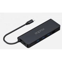 Docking Station Approx 8en1 USB-C a HDMI/DP/LAN (APPC53