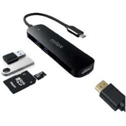 Adaptador NILOX USB-C a USB3/HDMI/SD/mSD (NXDSUSBC05)