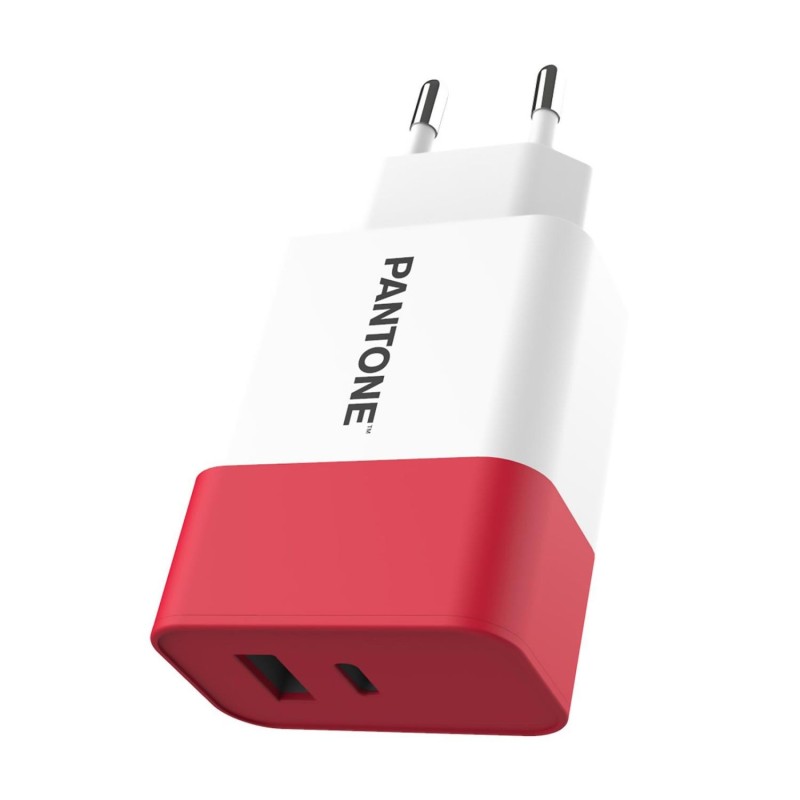 Cargador Pared PANTONE 15W 1USB-A 1USB-C (PT-PDAC02R1)