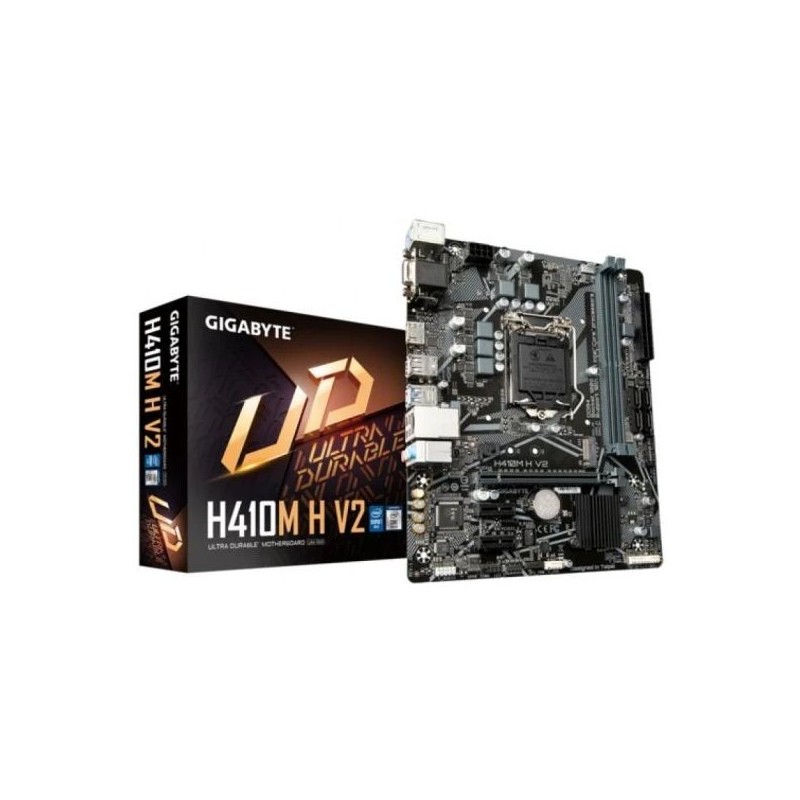 GIGABYTE H410M H V2:(1200) 2DDR4 USB VGA HDMI RJ45 mATX