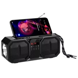Altavoz DENVER 8W BT 5.0 Panel Solar Negro (BTG-158)