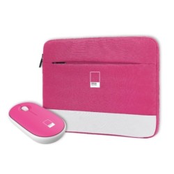 Funda+Ratón PANTONE 15.6in Poliéster Rosa (PT-BGMS001P1)