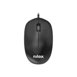 Ratón NILOX USB Cable Negro (MOUSB1012)