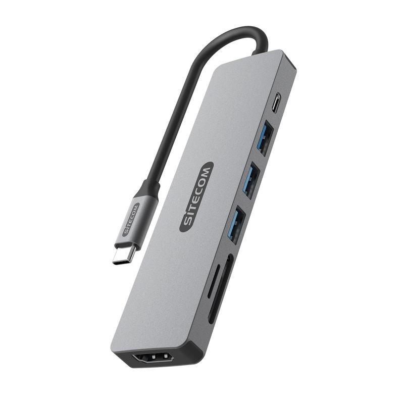 Docking Sitecom 7en1 USB-C a HDMI/USB-A/C/SD (CN-5505)