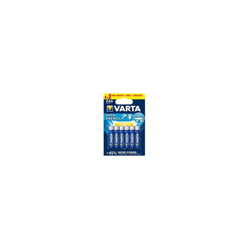 Pilas VARTA Longlife Power AAA LR03 Blister 6 (4+2)