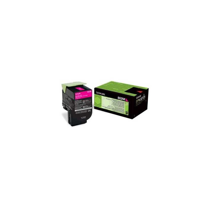 Toner Lexmark Laser 802M Magenta 1000 páginas (80C20M0)