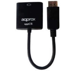 Adaptador Approx DP/M a VGA/H Negro (APPC15)