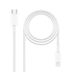 Nanocable Lightning/M a USB-C/M 50cm Blanco(10.10.0600)