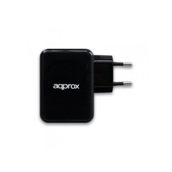 Cargador Pared Approx 4xUSB 2.0 Negro (APPUSBWALL4PB)
