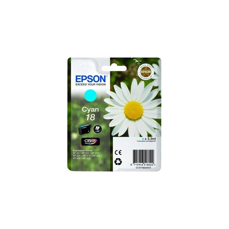 Tinta EPSON Cian 18 Margarita T1802