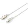 Cable EQUIP USB-A/M a USB-B/M 1m Transparente(EQ128653)