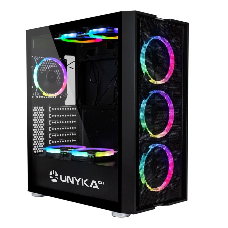Caja UNYKA Exagon ARGB USB 2.0/3.0 ATX Negra (512102)