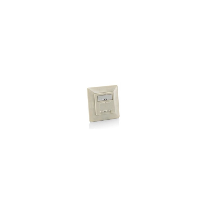 Roseta EQUIP Cat.6a 2 Tomas Blanco Perla (EQ125775)