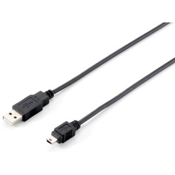 Cable EQUIP USB-A/M a MiniUSB-B/M 1.8m Negro (EQ128521)