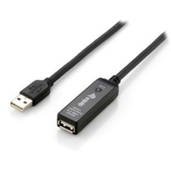 Cable EQUIP USB-A/M a USB-A/H 10m Negro (EQ133310)
