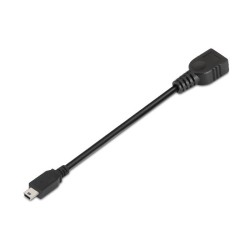 Nanocable MiniUSB-B/M a USB-A/H 15cm Negro (10.01.3800)