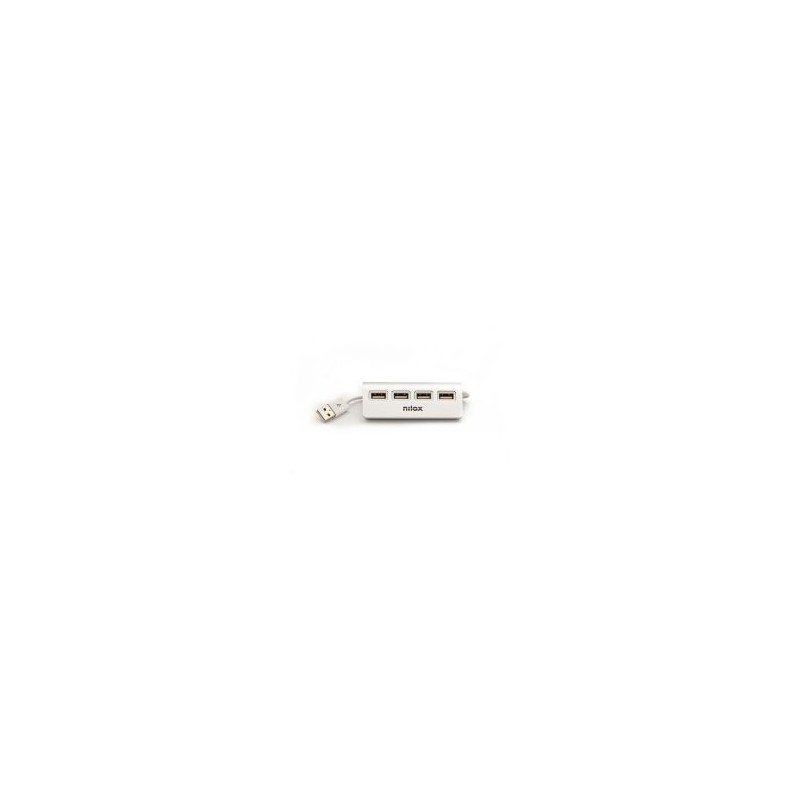 Hub NILOX USB 2.0 a 4xUSB 2.0 Gris (NXHUB04ALU2)