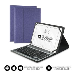 Funda+Teclado SUBBLIM 9.6in-10.8in Púrpura (KT2-BT0004)